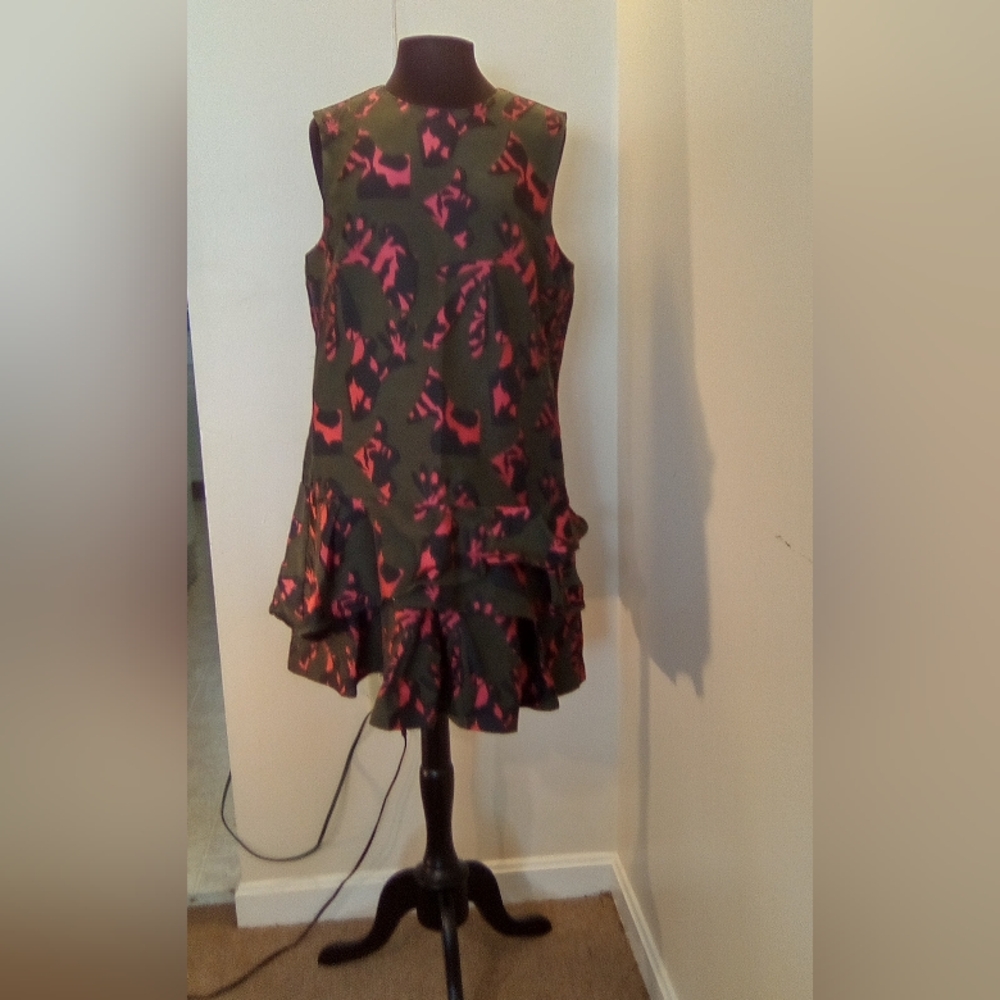 Banana Republic Green and Pink Sleeveless Dress